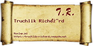 Truchlik Richárd névjegykártya