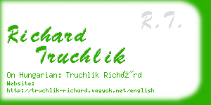richard truchlik business card